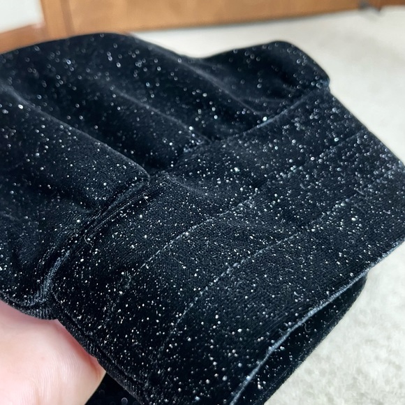 Beach Riot Josie Black Metallic Sparkle Glitter Velvet Jogger Lounge Pant - Picture 7 of 11